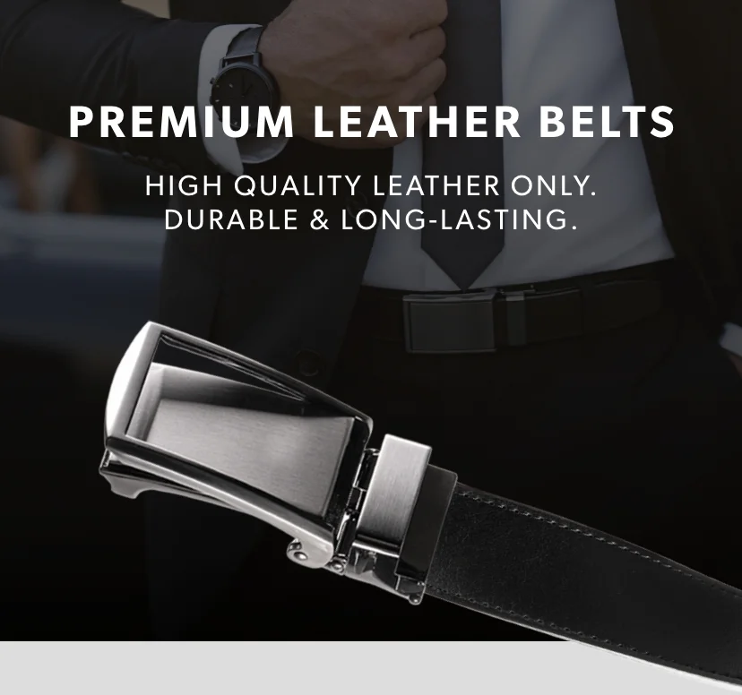 PREMIUM LEATHER BELTS. High quality leather only. Durable and long-lasting. PREMIUM LEATHER BELTS. High quality leather only. Durable and long-lasting.