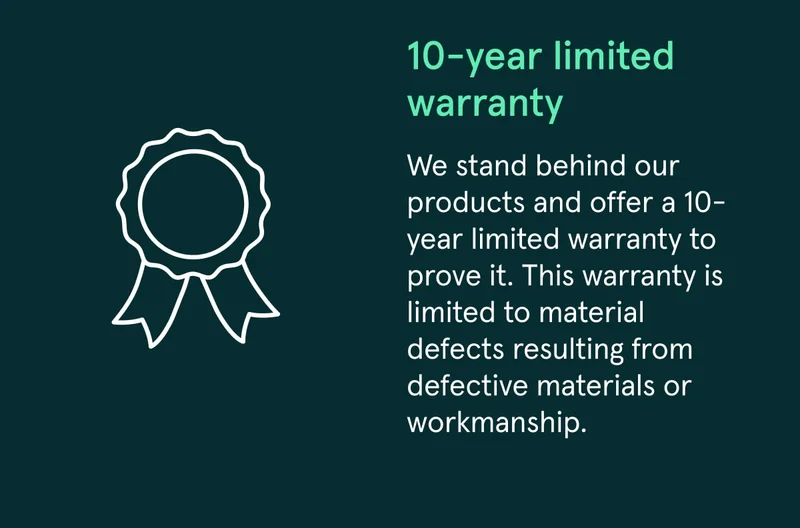 10-year limited warranty