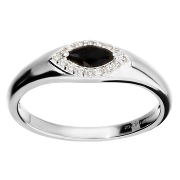 Diamonique Italia Marquise Shape Gemstone Ring