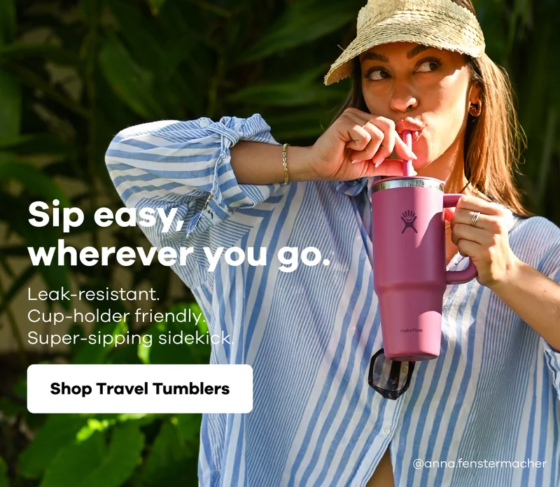 Sip easy, wherever you go. Leak-resistant. Cup-holder friendly. Super-sipping sidekick. | Shop Tavel Tumbler