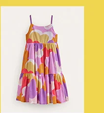 Tiered Twirly Sundress - Jam Red Daisy Cloud