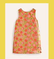 Bow Back Metallic Dress - Gold Peach Jacquard