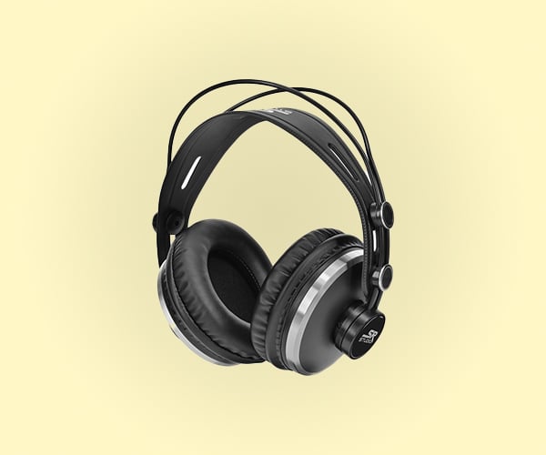 SR Studio by Monoprice Over Ear Closed-Back Pro Monitoring Headphones