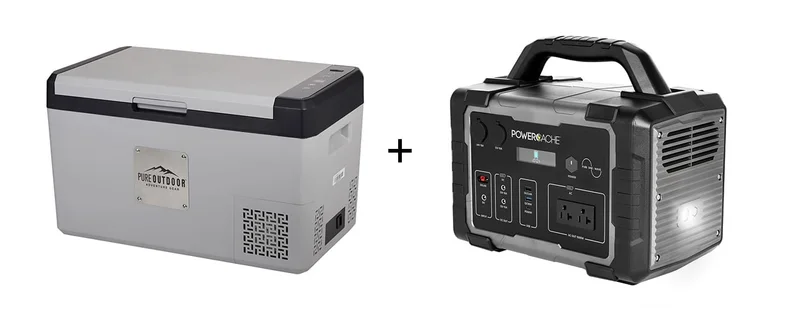 Pure Outdoor Portable Refrigerator and 1000W Portable Power Station