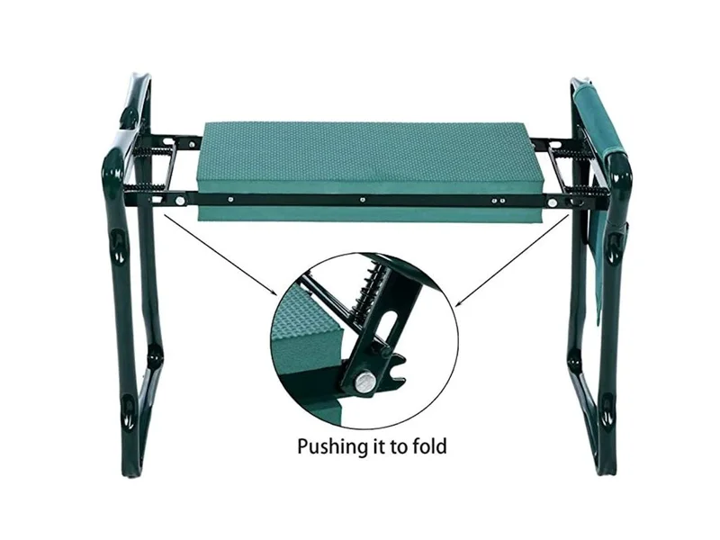 Garden Bench and Kneeler Stools Gardening with Side bag pockets for tool