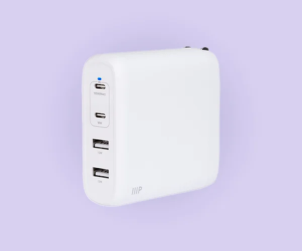 Monoprice USB-C Charger, 100W 4-port PD GaN Technology Foldable Wall Charger