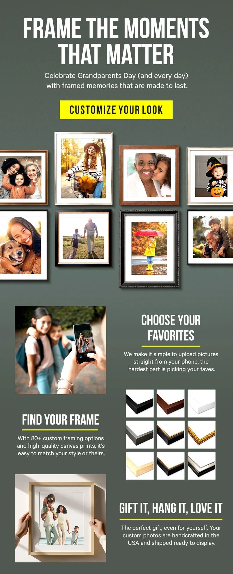 Frame the Moments That Matter: Celebrate Grandparents Day (and every day) with framed memories that are made to last.