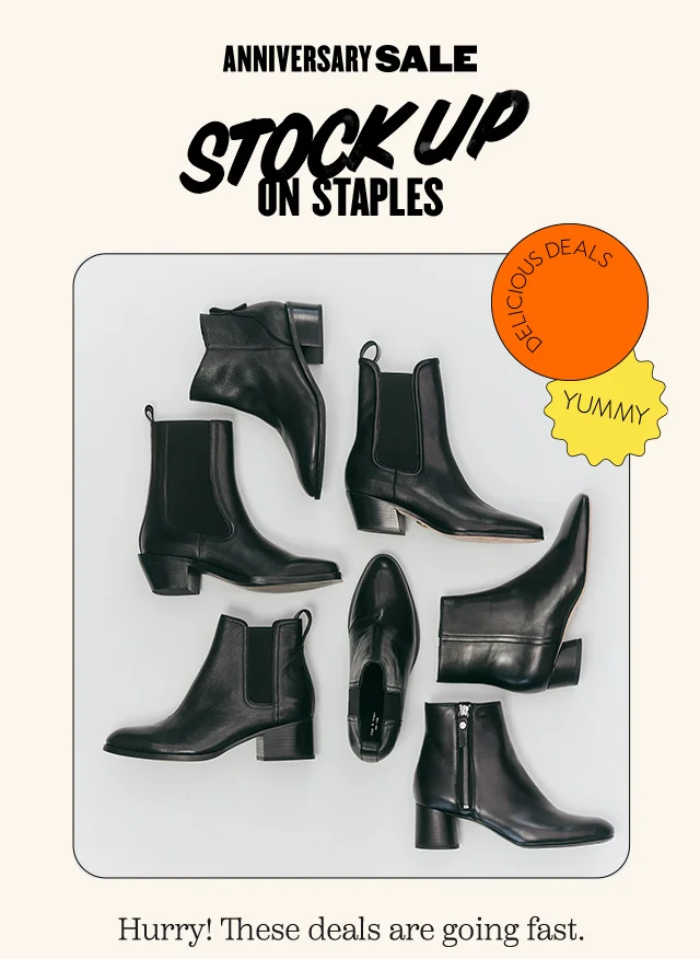 Anniversary Sale. Stock up on staples.