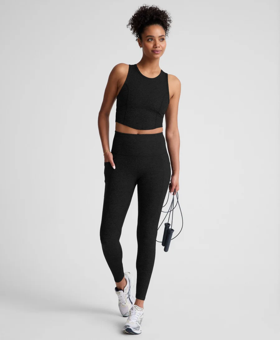 Spacedye Equipped Pocket Midi Legging in Darkest Night