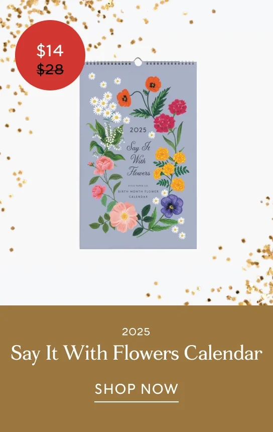 Say it with flowers calendar