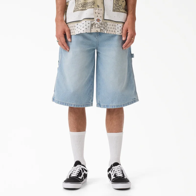Image of Worn In Relaxed Carpenter Denim Shorts, 13"