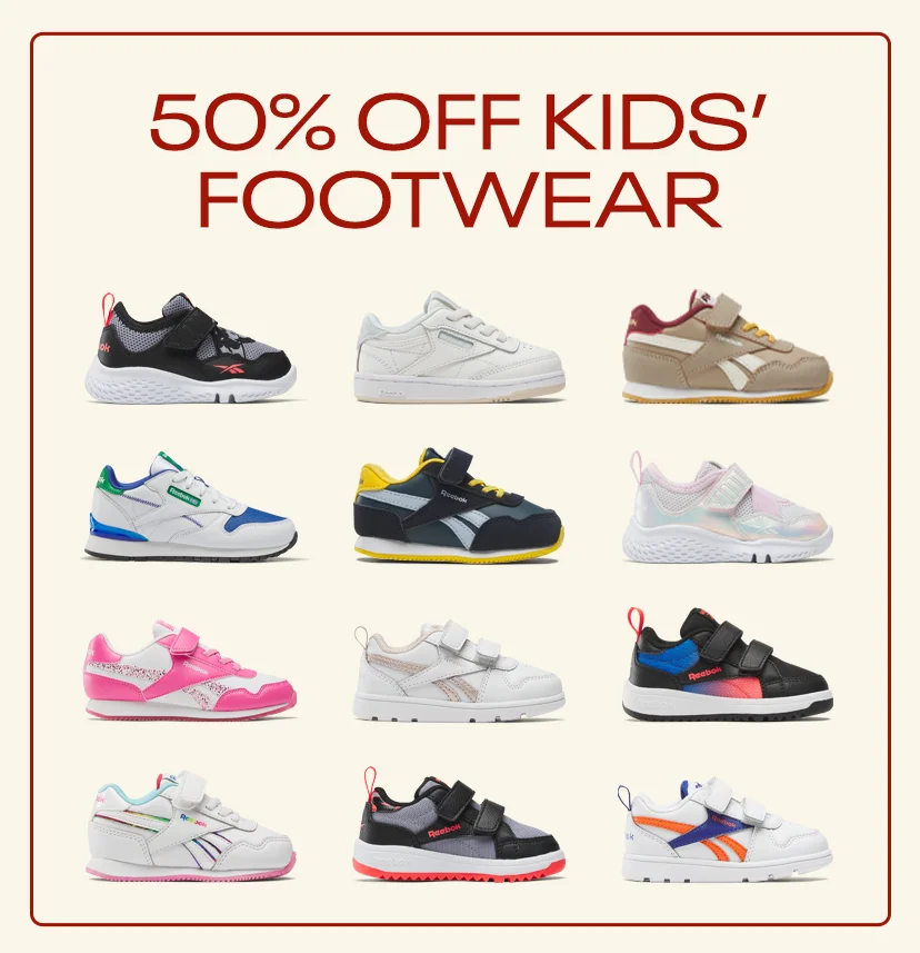50% OFF KID'S FOOTWEAR