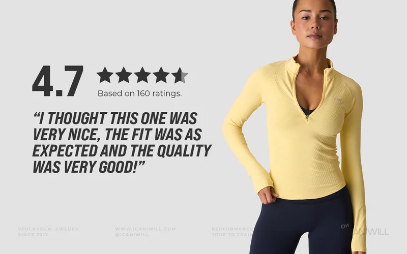 Ignite seamless 1/2 zip long sleeve Fading yellow