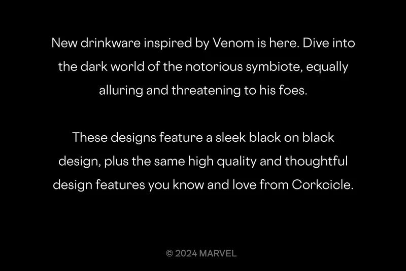New drinkware inspired by Venom is here.