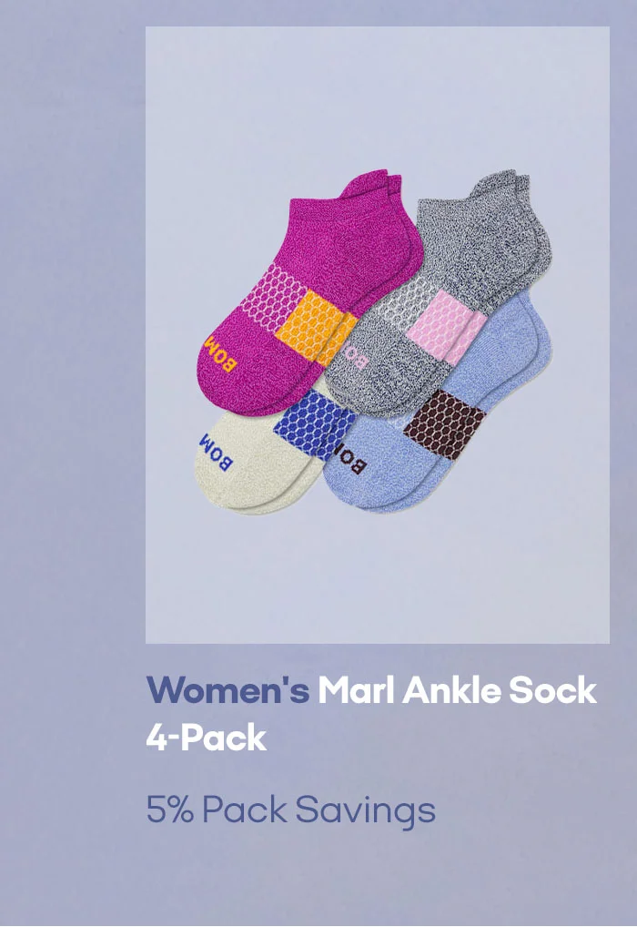 Women's Marl Ankle Sock 4-Pack 5% Pack Savings