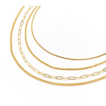 UltraFine 950 Silver Interchangeable 4 Chain Necklace, 29.7g