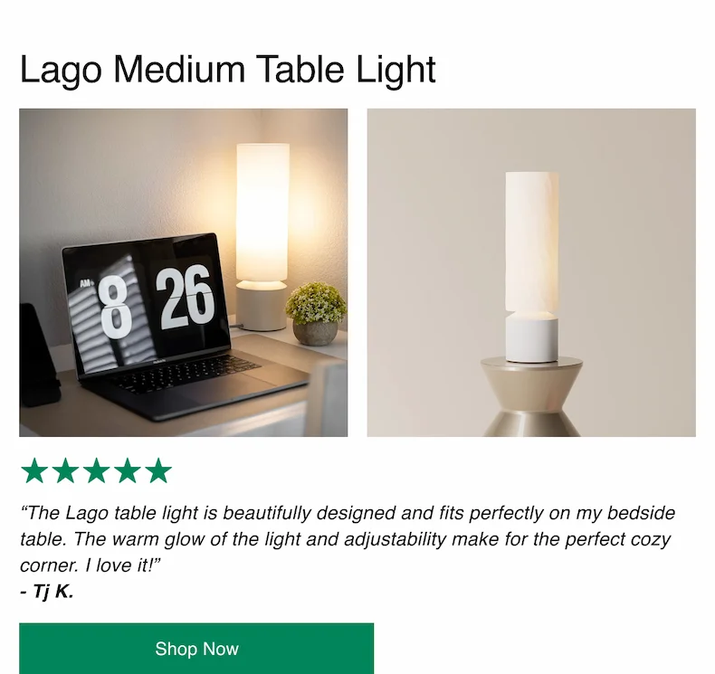 Lago Medium Table Light