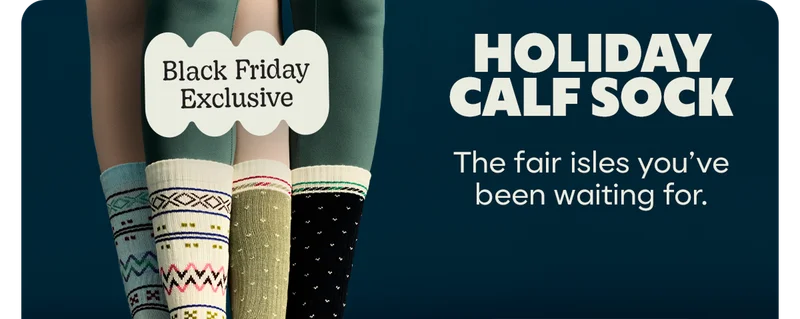 HOLIDAY CALF SOCK | The fair isles you've been waiting for. | Black Friday Exclusive