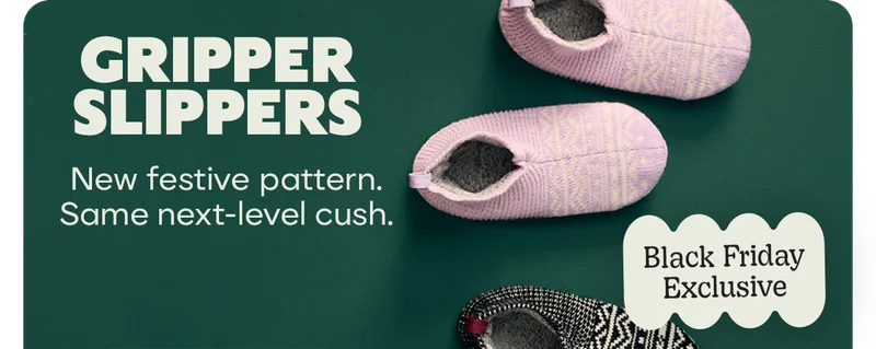 GRIPPER SLIPPERS | New festive pattern. Same next-level cushion. | Black Friday Exclusive