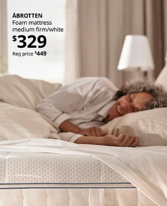 The ABROTTEN foam mattress is on sale for $329 during IKEA's Winter Sale.