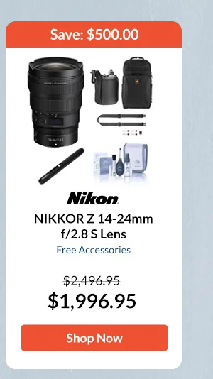 Nikon NIKKOR Z 14-24mm f/2.8 S Lens   Free Accessories