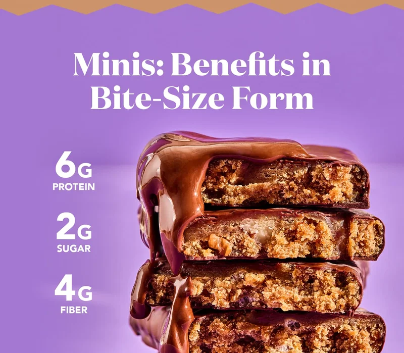 Benefits in bite-sized form! 6g protein, 2g sugar, and 4g fiber