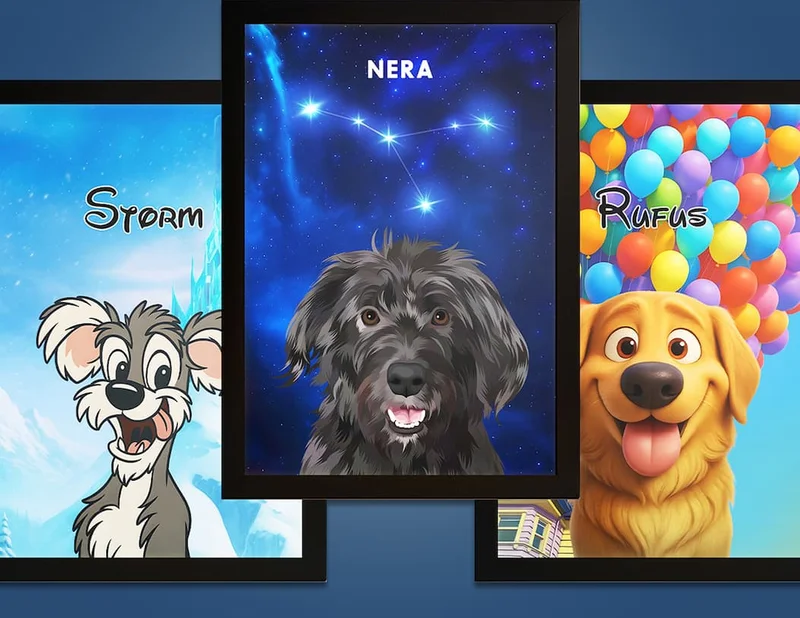Pet portrait night light mock ups