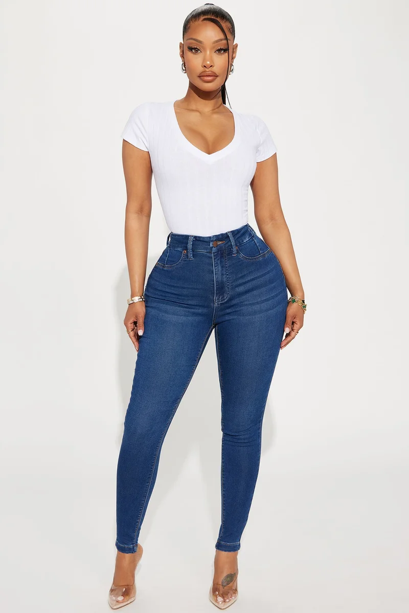 Image of Can't Deny You Sculpting Skinny Jeans - Dark Wash