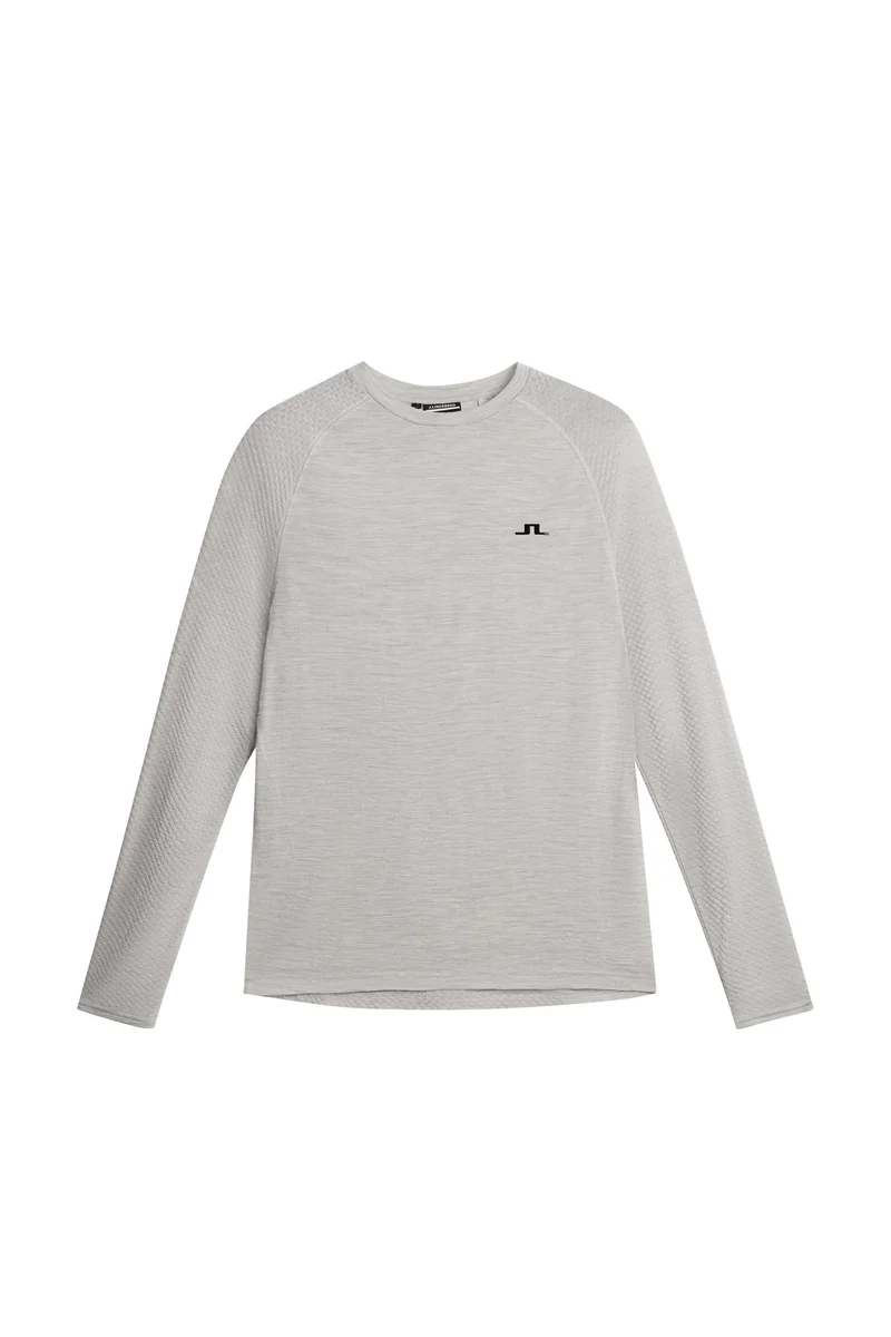Image of Brent Wool Long Sleeve / Light Grey Melange