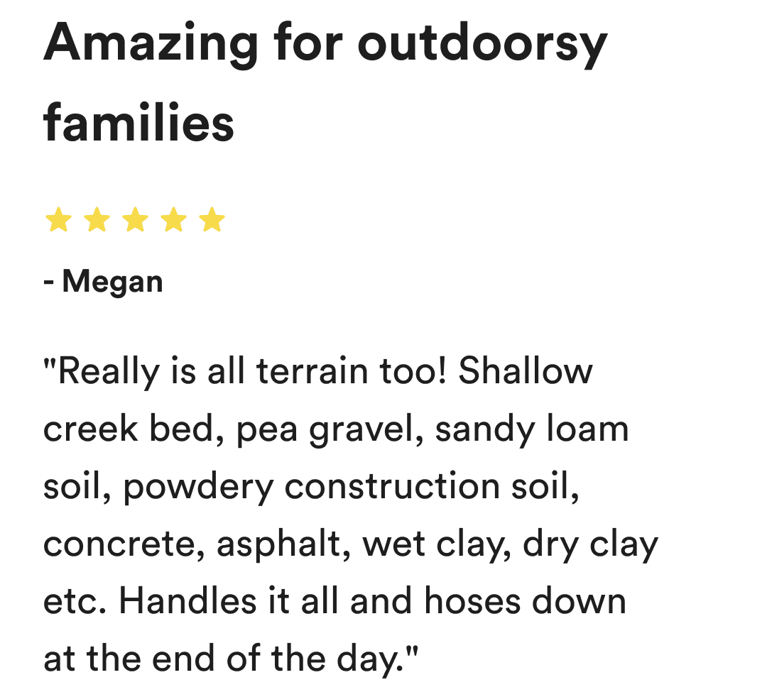 amazing for outdoorsy families