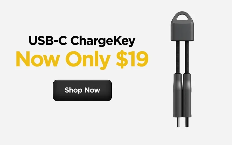 USB-C ChargeKey - now only $19. Shop Now. Featuring ChargeKey magnetically snap open and close.
