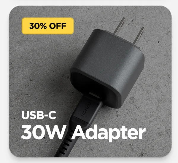 USB-C 30W Adapter is 30% off. Featuring Carbide adapter and Cable built with Kevlar.