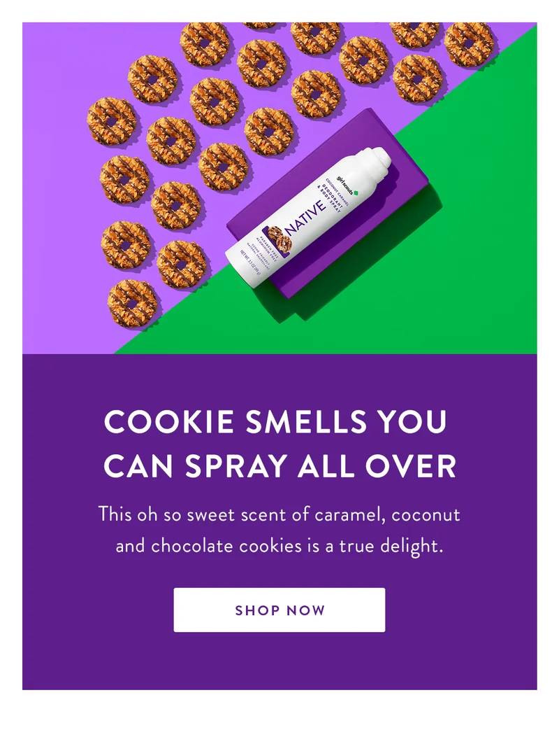 Cookie Smells You Can Spray All Over | This oh so sweet scent of caramel, coconut and chocolate cookies is a true delight. | SHOP NOW