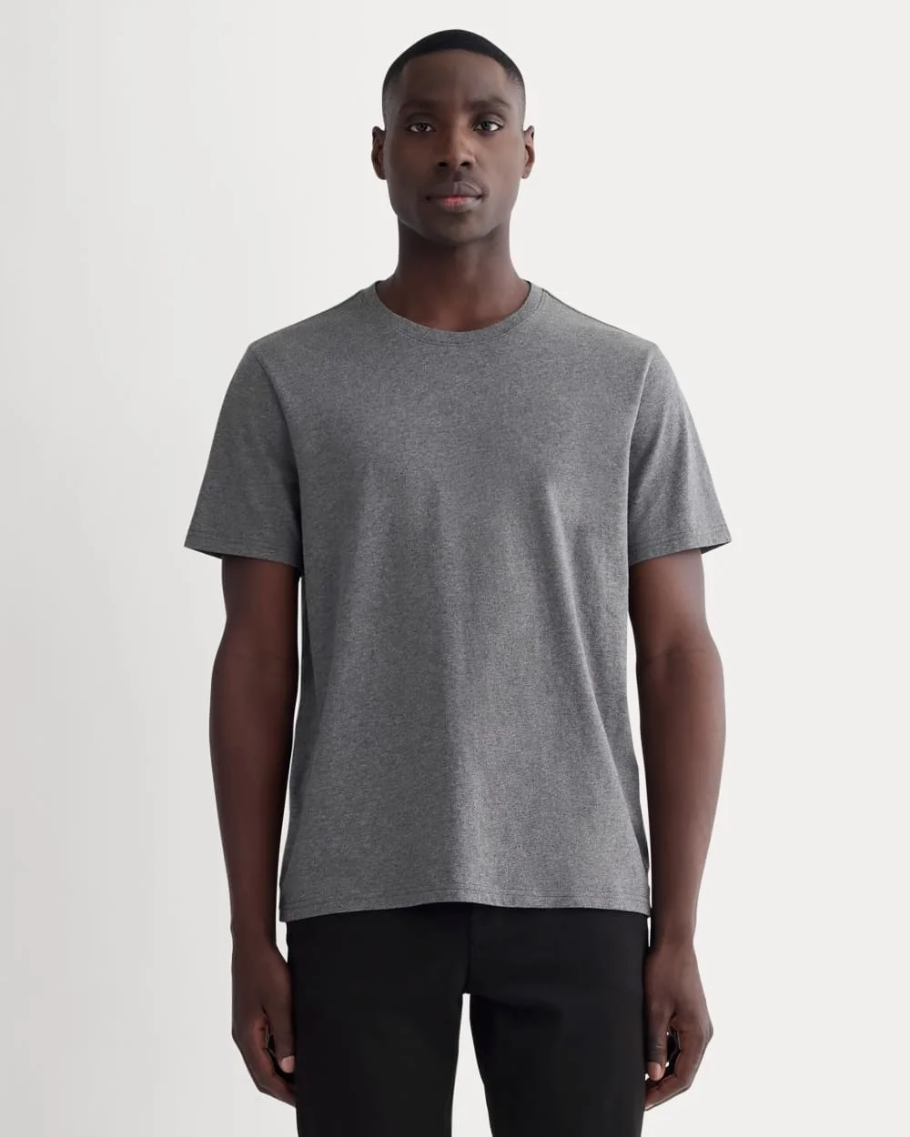 Image of The Essential Organic Crew | Heathered Charcoal