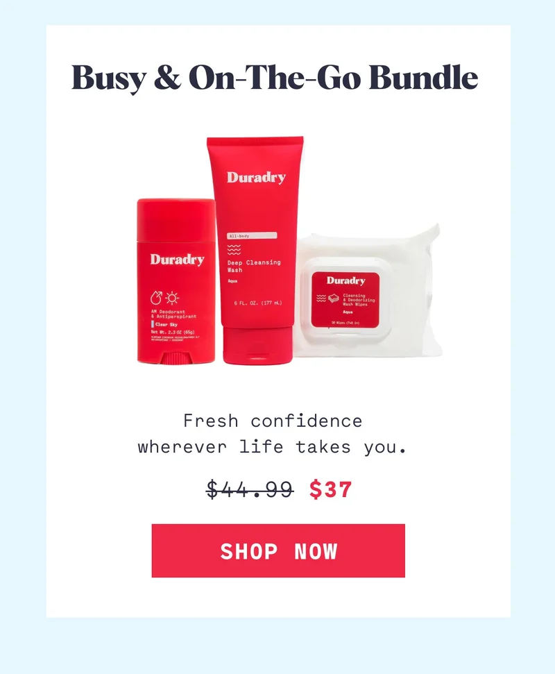 Busy & On-the-go Bundle&nbsp; Fresh confidence  wherever life takes you.&nbsp; Shop Now