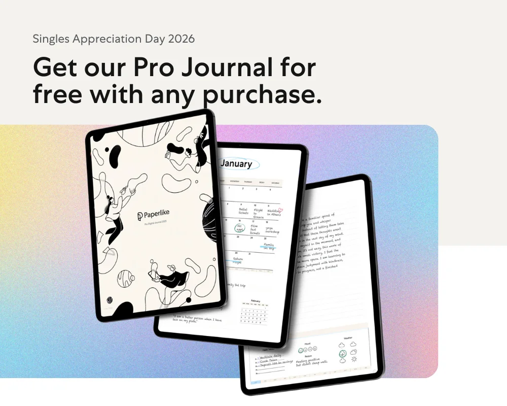 Title image: Unlock the deal! Free Paperlike Pro Planner with every purchase!