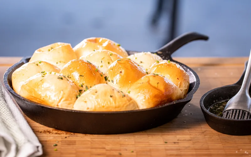 Goat Cheese Stuffed Dinner Rolls