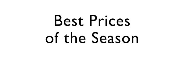 Best price sof the season