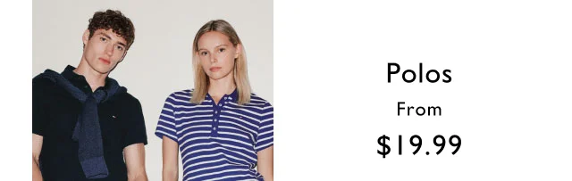 Polos starting at $24.99