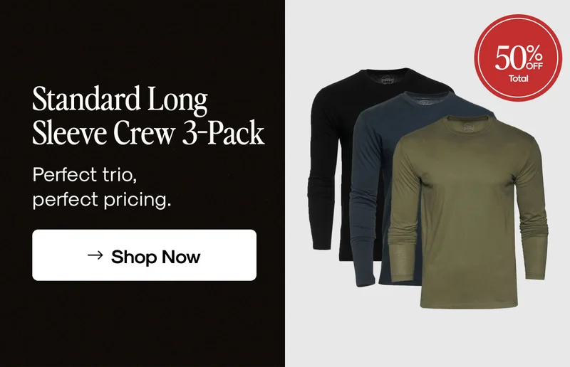 Standard Long Sleeve Crew 3-pack