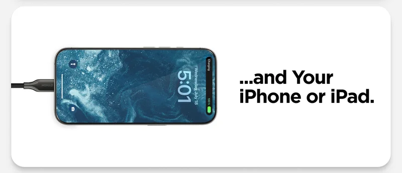 Fast Charge Your iPhone or iPad.
