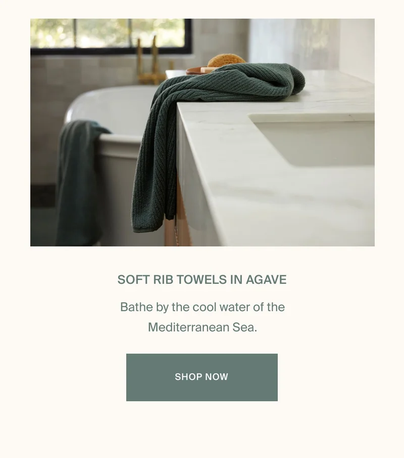 Shop Soft Rib Towels in Agave