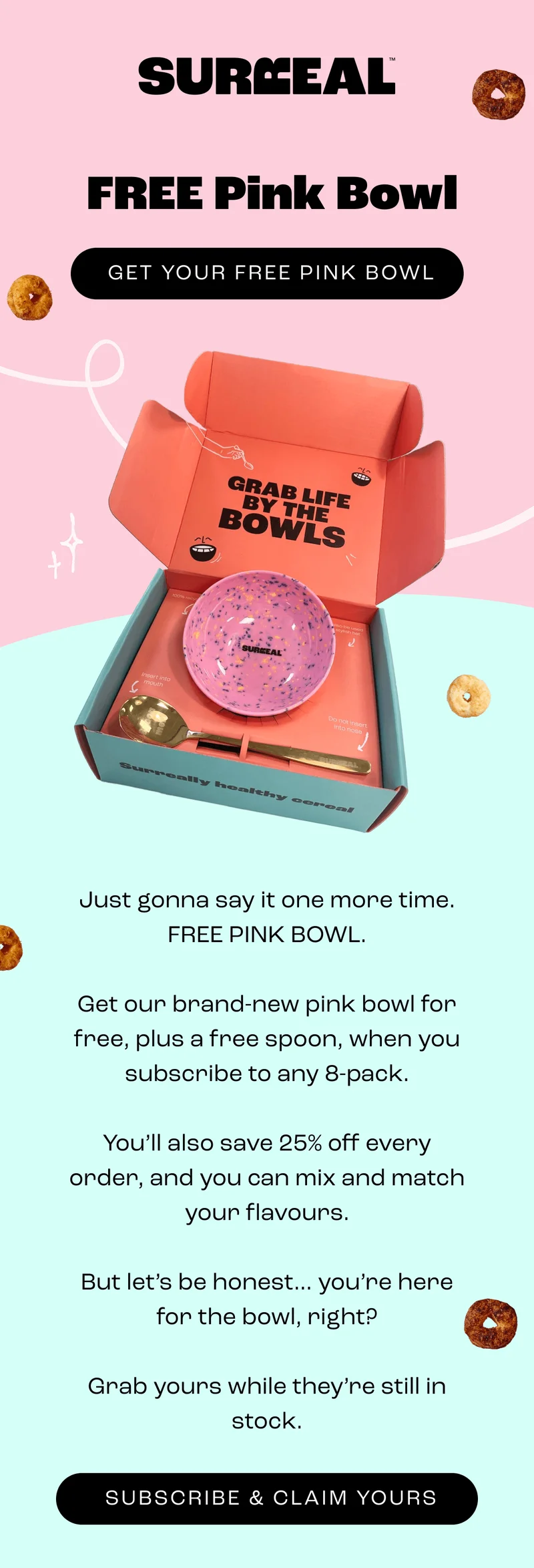GET YOUR FREE PINK BOWL