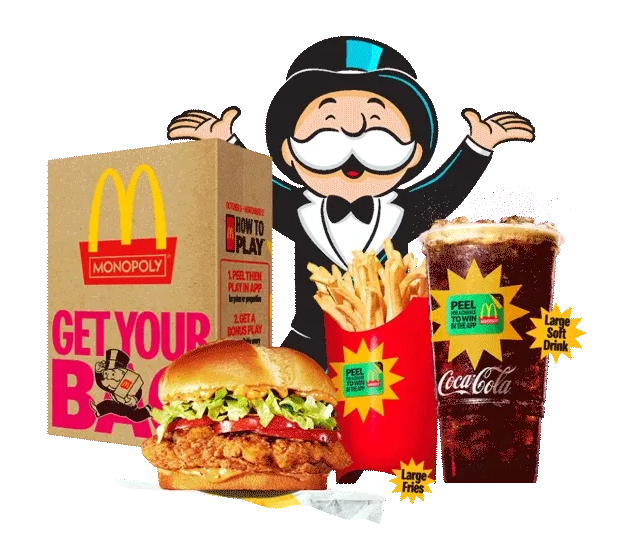 Mr. Monopoly behind a prize-worthy meal.