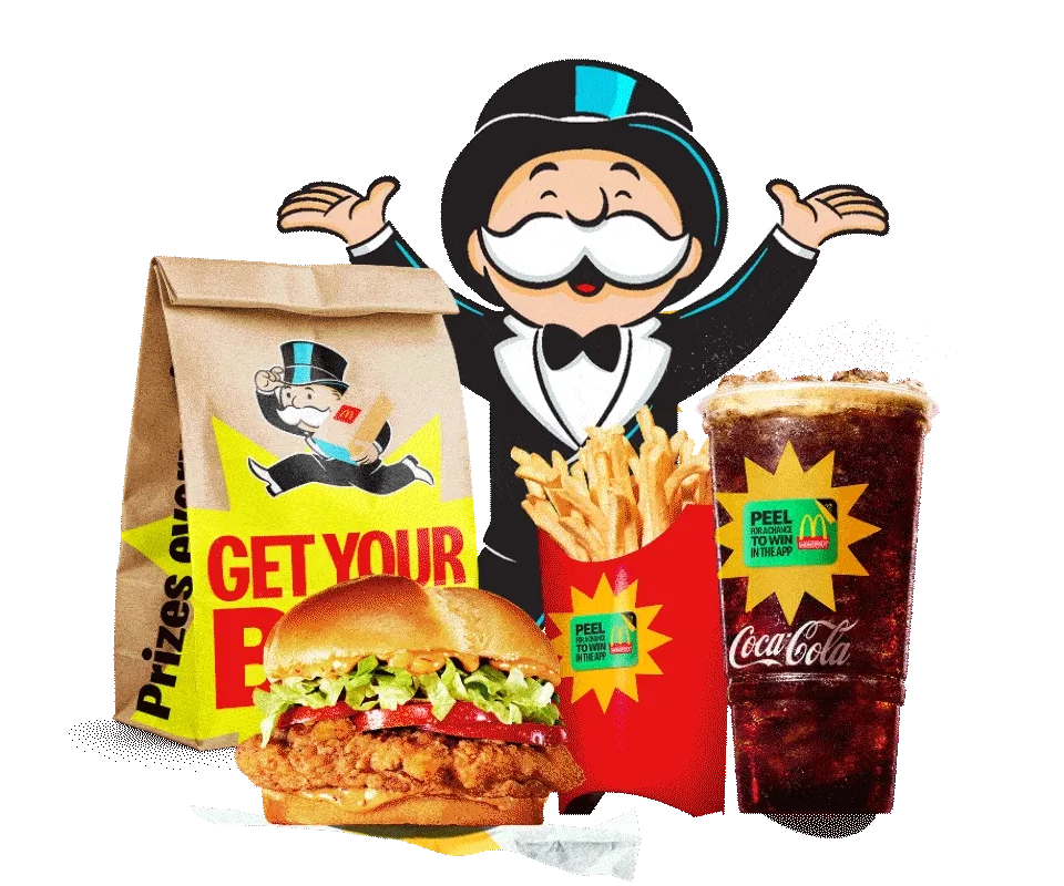 Mr. Monopoly behind a prize-worthy meal.