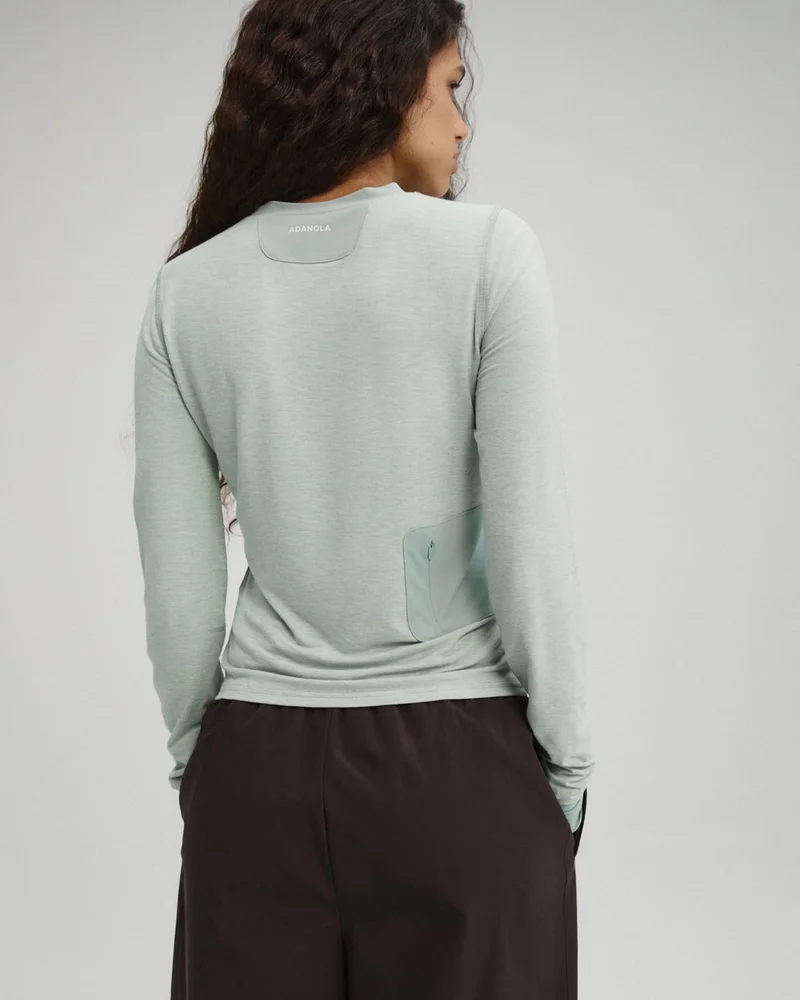 Modal Long Sleeve Technical Top - Cloud Blue