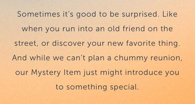 Sometimes it's good to be surprised...