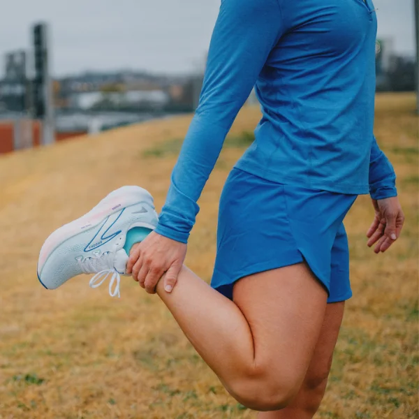 Woman wearing Brooks running shoes