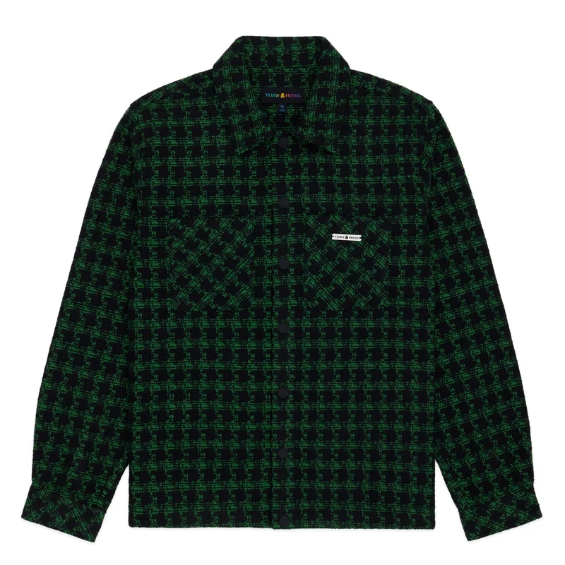 Image of Send Help Woven Snap Shacket