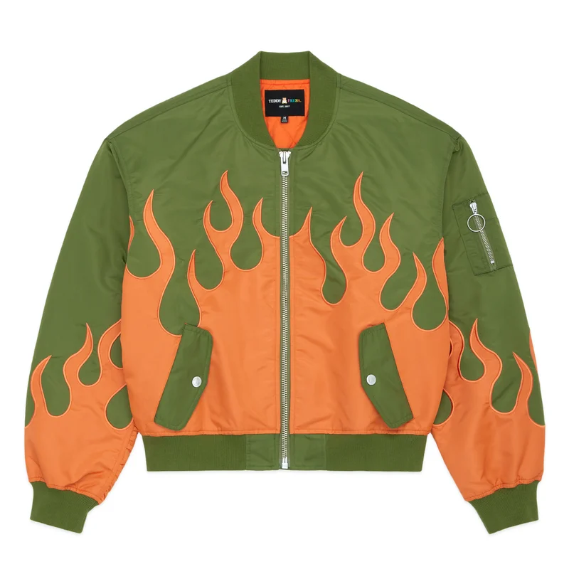 Image of Zip Flames Bomber Jacket